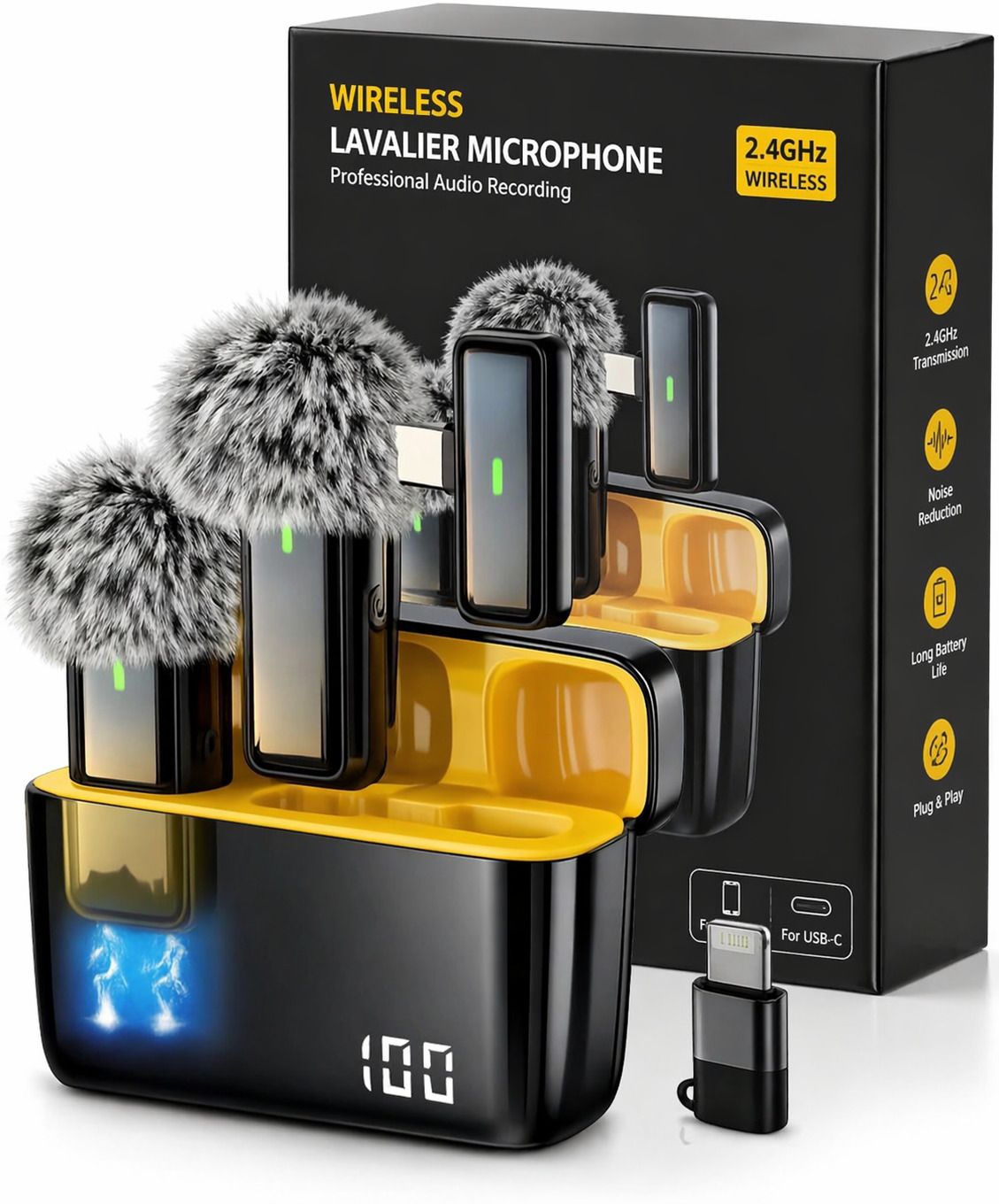 Wireless Noise Cancelling Mic for YouTube, Vlogging, iPhone & Smartphones Microphone-image-39