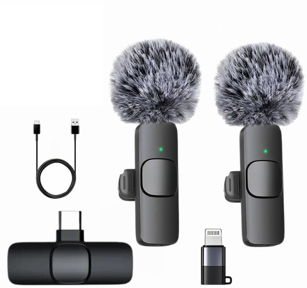 gentle e kart K9 Furry Lavalier Dual Wireless Mic Quick Plug And Use For YouTube Microphone-picture-34