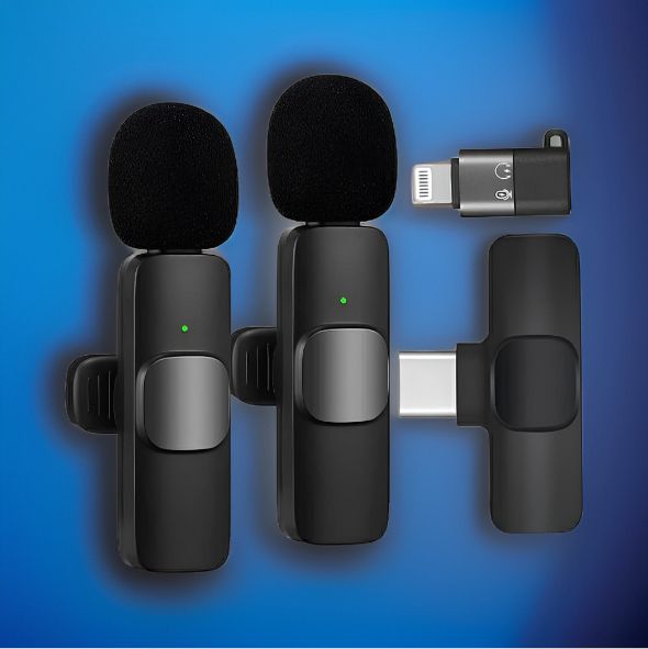 35v_K8 Wireless Mic Set: Type-C & iPhone Compatible Livestream & Video Recording Microphone-image-30