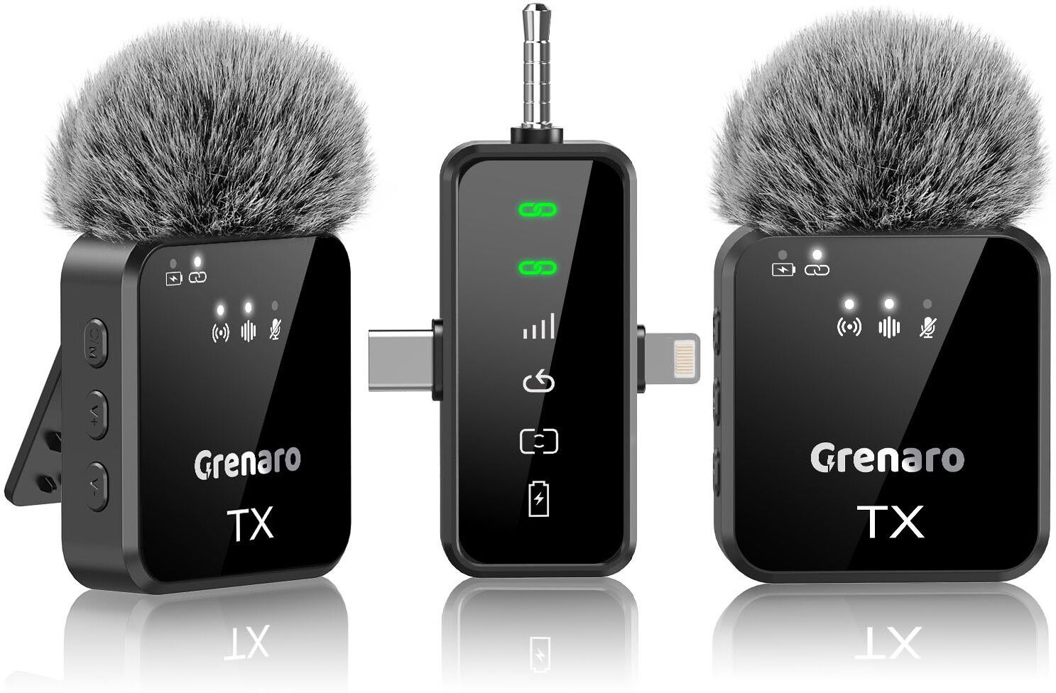 Wireless Mike for Vlogging, 3 in 1 Mic for YouTube, Plug & Play Wireless Mic Microphone