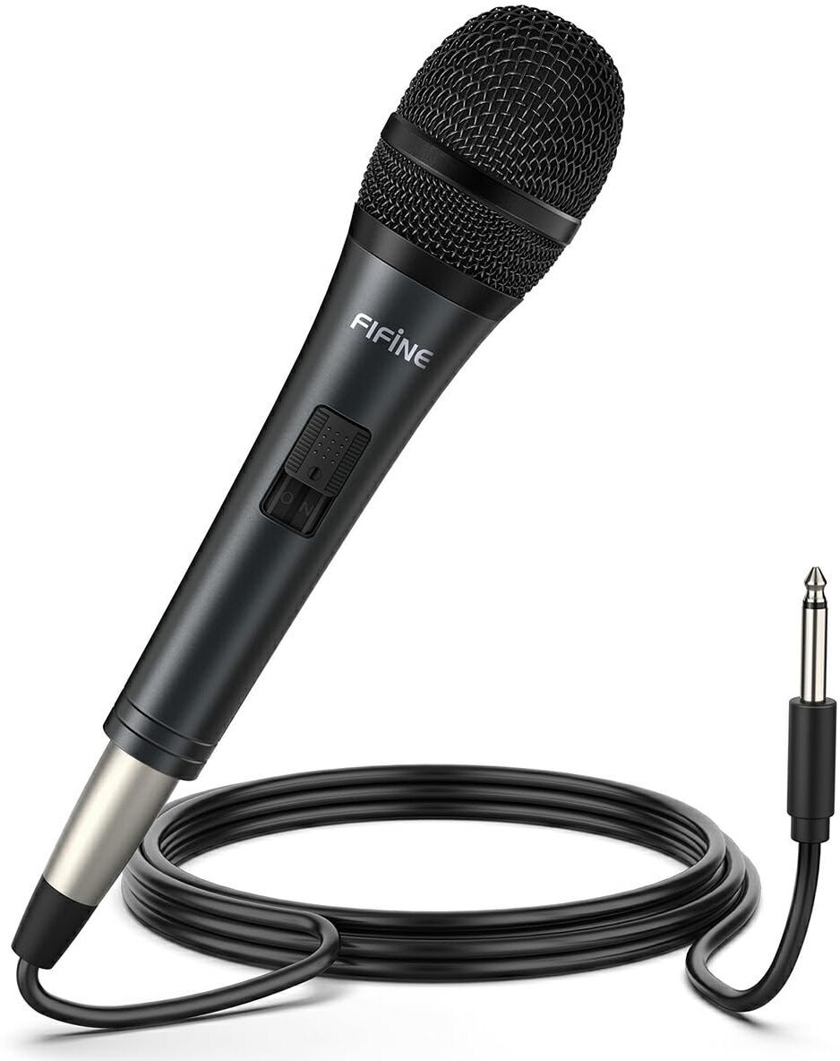 fifine (Open Box) K6 Karaoke Dynamic Vocal Mic for Speaker,Wired Handheld Microphone-picture-10