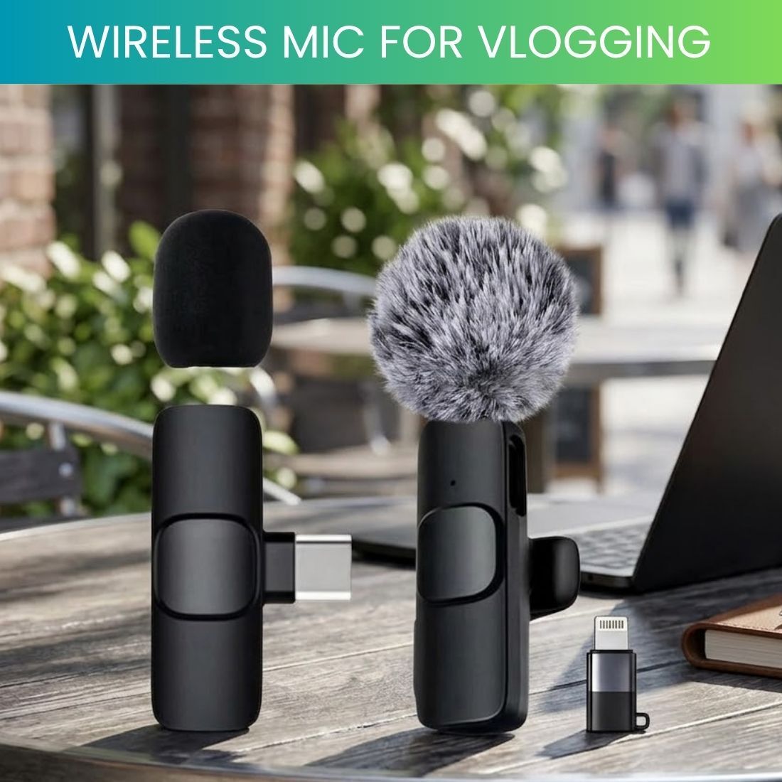 clairbell Wireless Mic for YouTube with Fur for Noise Reduction and Recording DB305 Microphone-picture-25