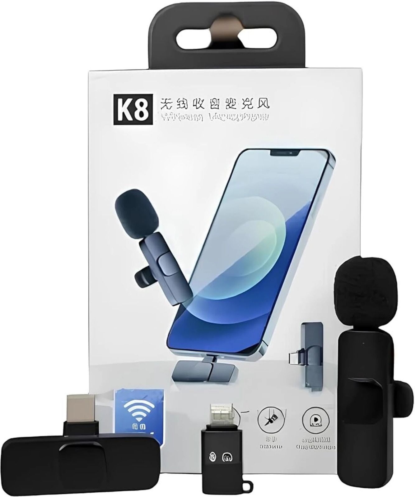 agindustry K8 Wireless Bluetooth Microphone for YouTube, Podcast & Interviews Microphone-picture-15