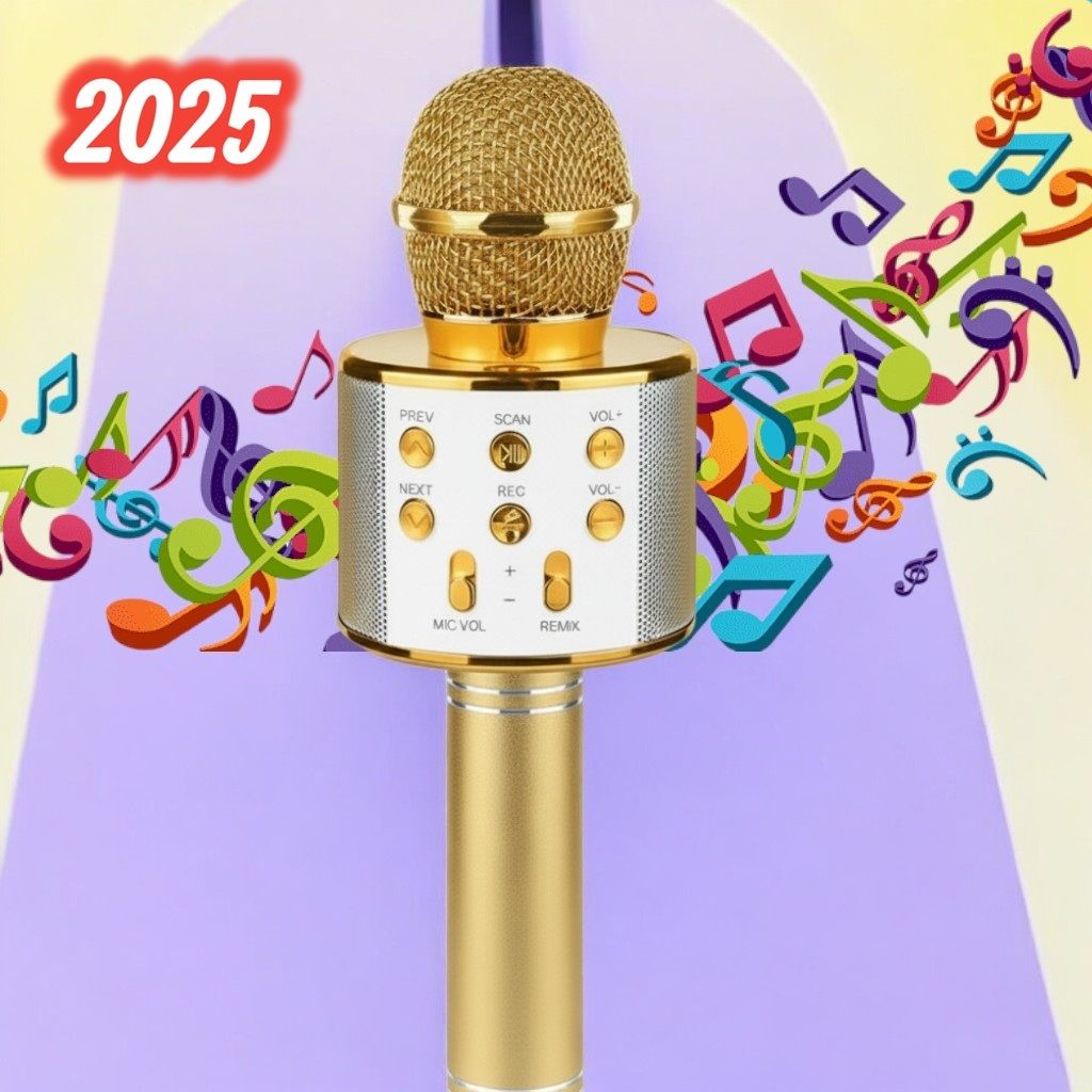 X407 All-in-One Bluetooth Karaoke Mic with HD Sound & Voice Effects Microphone