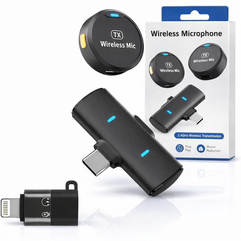 Professional Wireless Lavalier Mic Noise Reduction Plug & Play for Phone &Camera Microphone-image-41