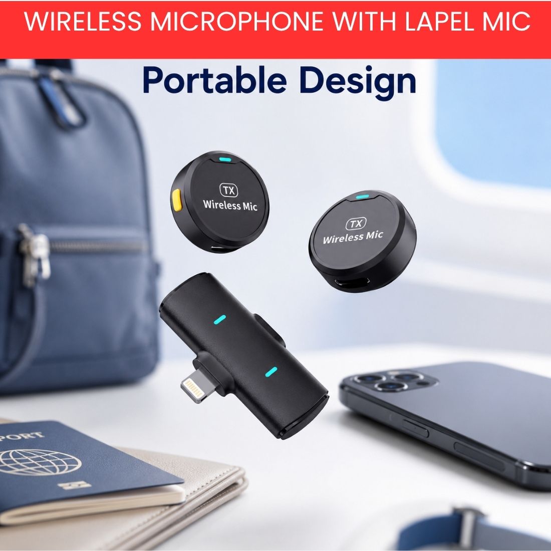 M1 Wireless Microphone Button Magnetic Mic For YouTube, Vlogging/InterviewsZ205 Microphone-image-28
