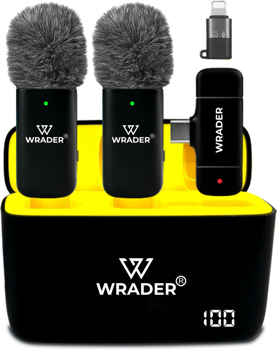 wrader Wireless Mic with Muff Noise Cancelling Microphone for Vlogging Video Recording Microphone-picture-42