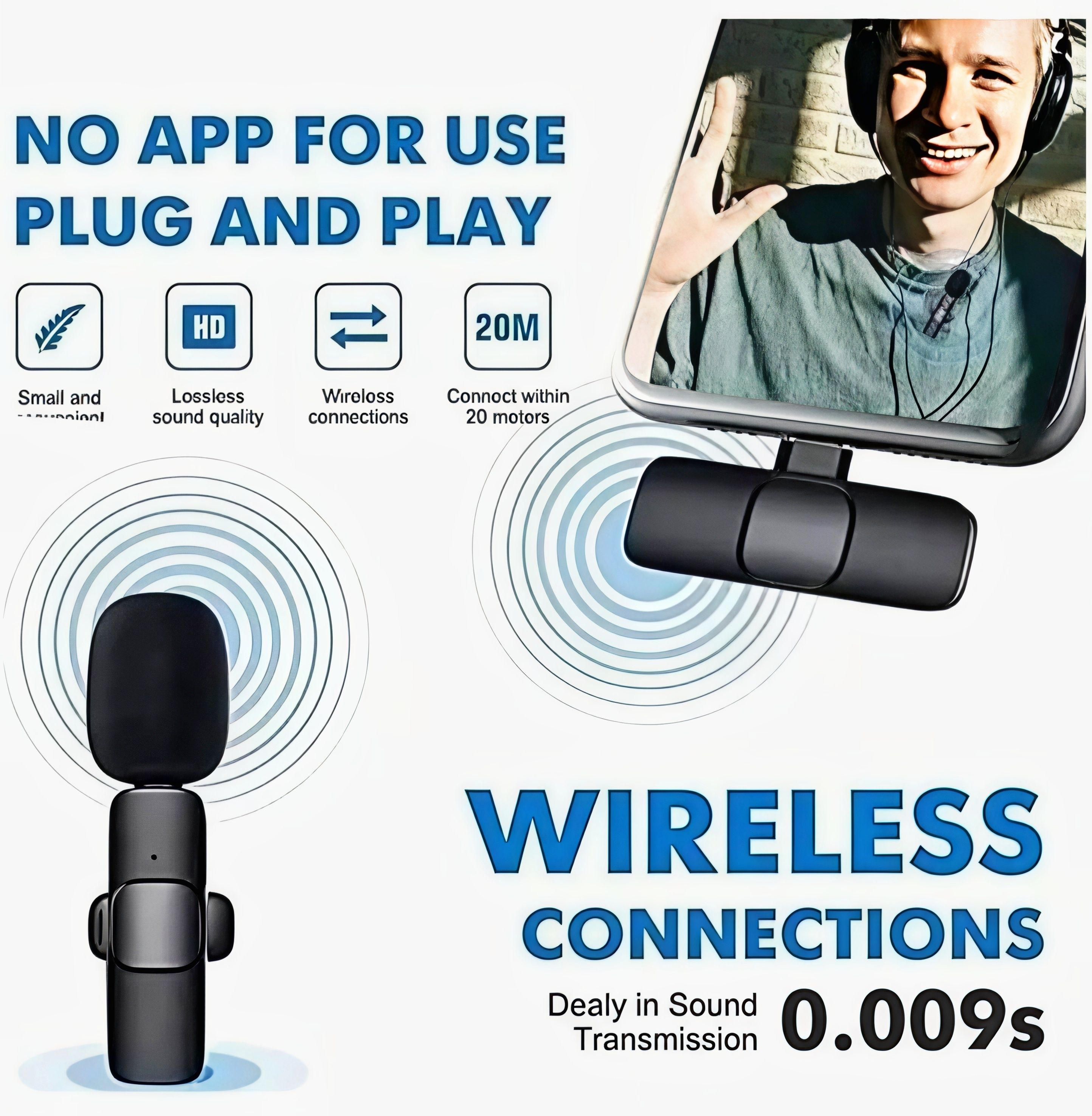 Wireless Microphone Dual Mic Microphone-image-21
