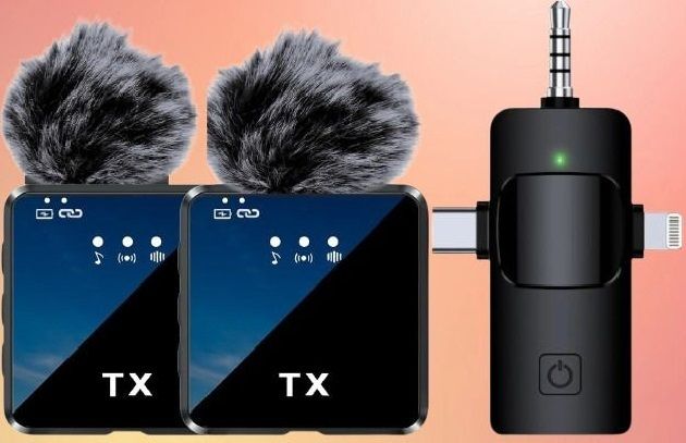 gentle e kart Best F11-2 Wireless Microphone, Noise Cancellation Wireless Mic for Youtubers Microphone-picture-10