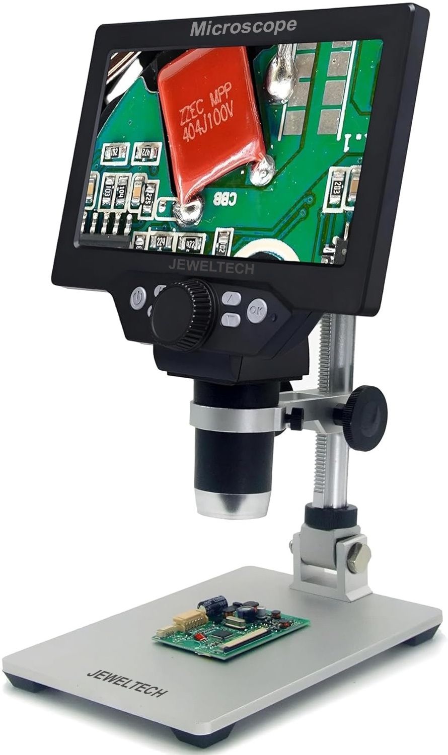 jeweltech Digital Microscope 1-1200X Magnification with 7 Inch LCD Screen & 12MP Camera Microscope Slide Box-picture-26