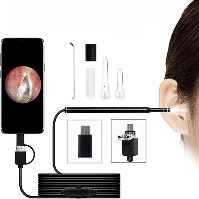 Ear Wax Removal, Earwax Remover,HD Ear Endoscope with 6 LED Lights, Microscope Slide Box-image-39