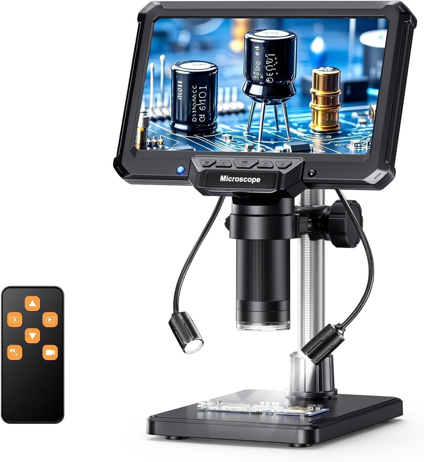 Digital Microscope 7 Inch IPS Screen, 10X-1200X Magnification, 16MP TD-1543IM Microscope Slide Box-image-34