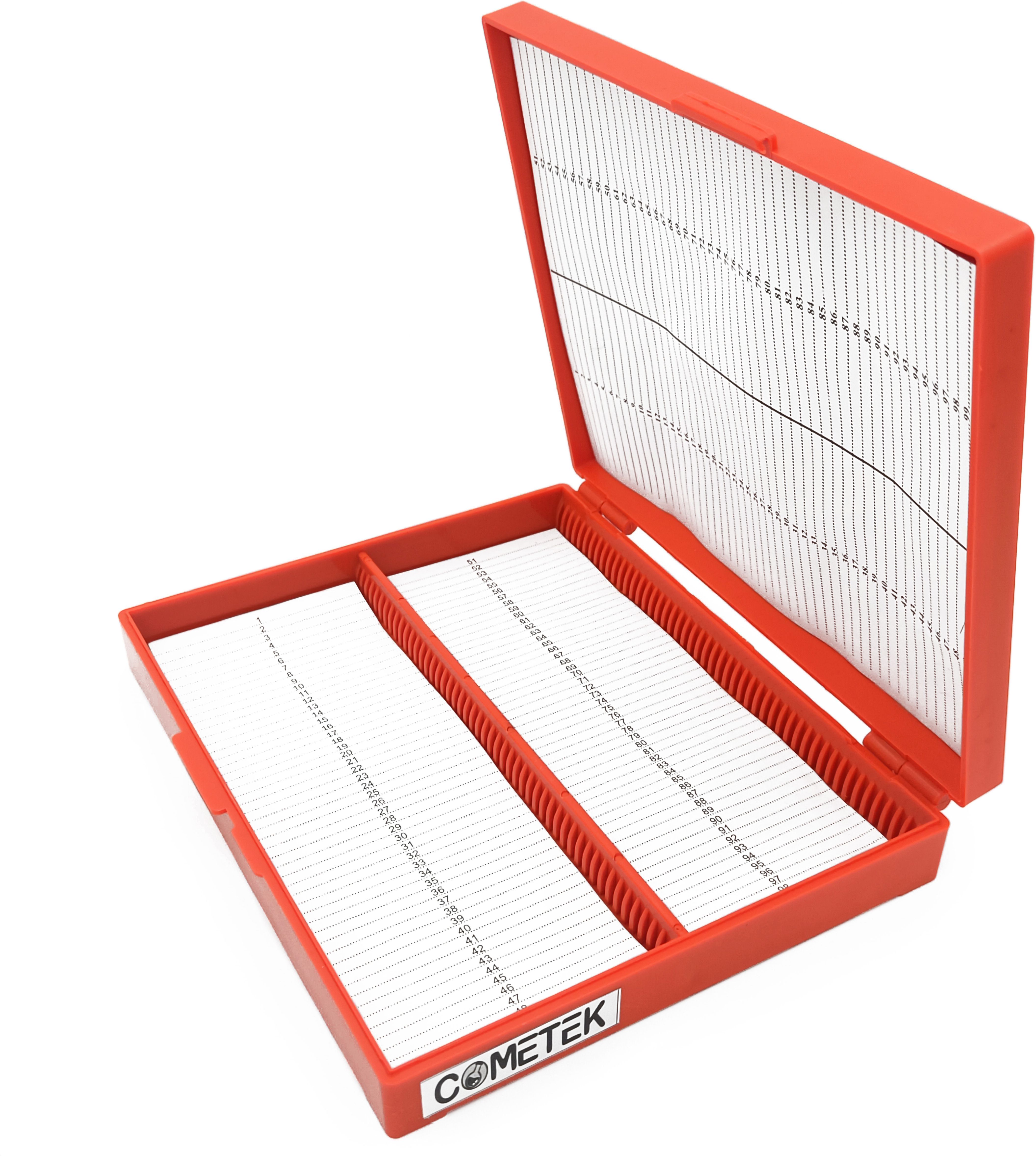 comet Slide Box with Hinged Cover, 100 Slide Capacity - Polypropylene Microscope Slide Box-picture-35