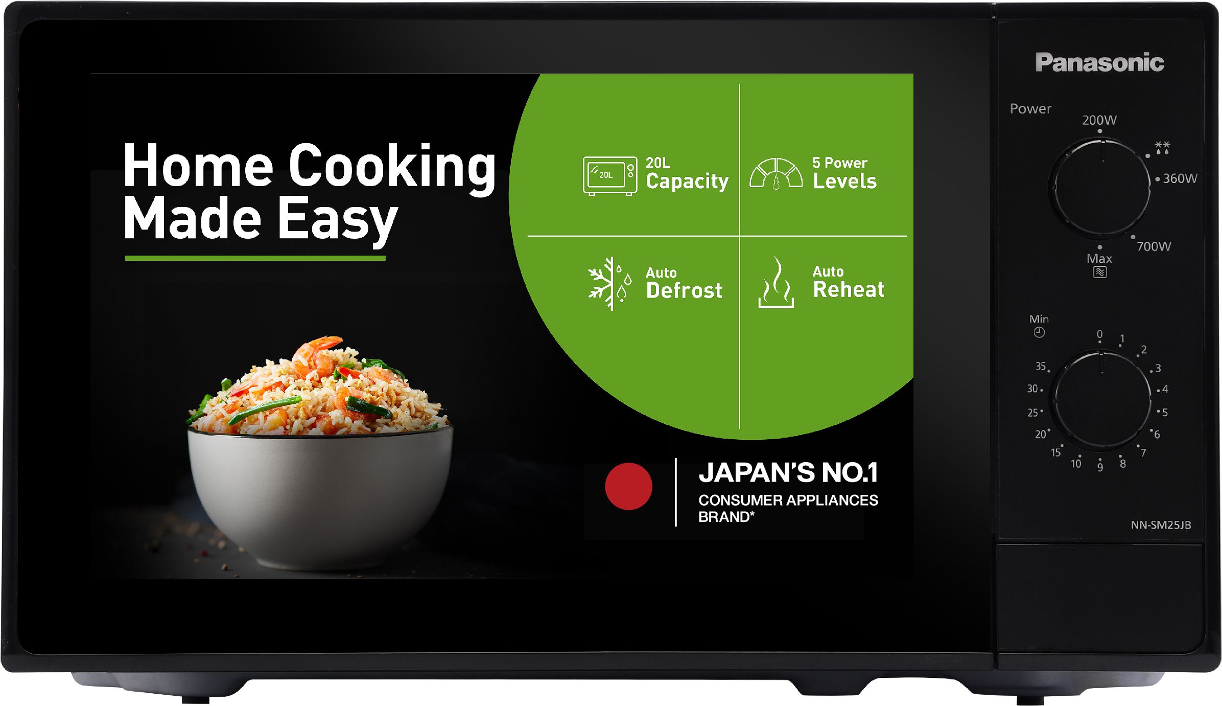 panasonic 20 L Epoxy Gray Cavity Coating, Auto Cook Recipes Solo Microwave Oven-picture-32