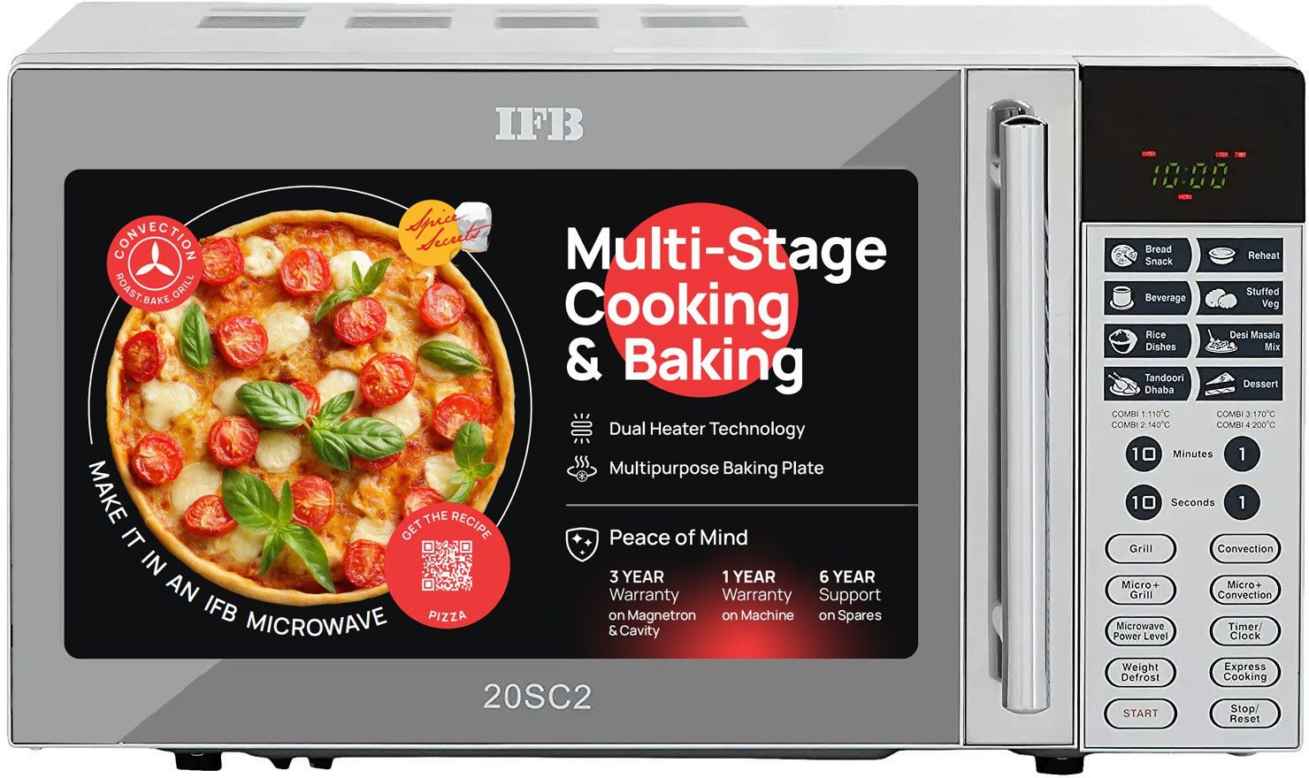 ifb 20 L Metallic silver Convection Microwave Oven-picture-47