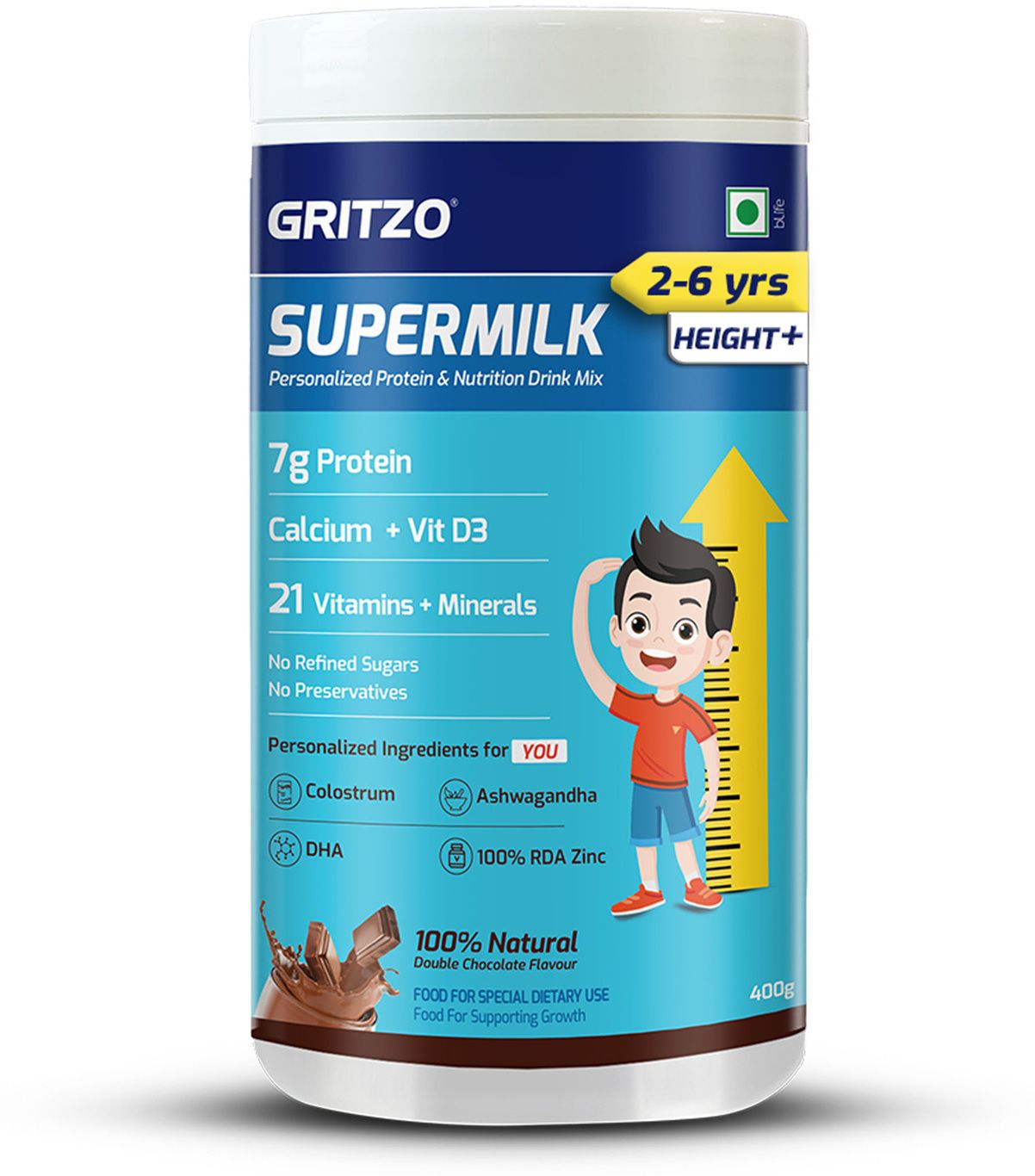 SuperMilk Height+ (2-6y), 7g Protein (Double Chocolate)-image-7