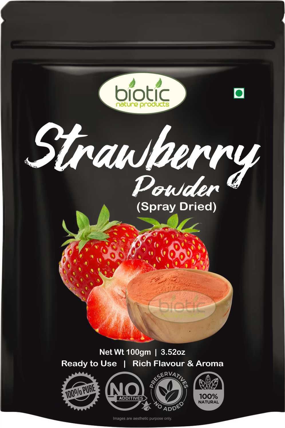 biotic Spray Dried Strawberry Fruit Powder for Milk Shake Ice Cream, Strawberry Powder-picture-14
