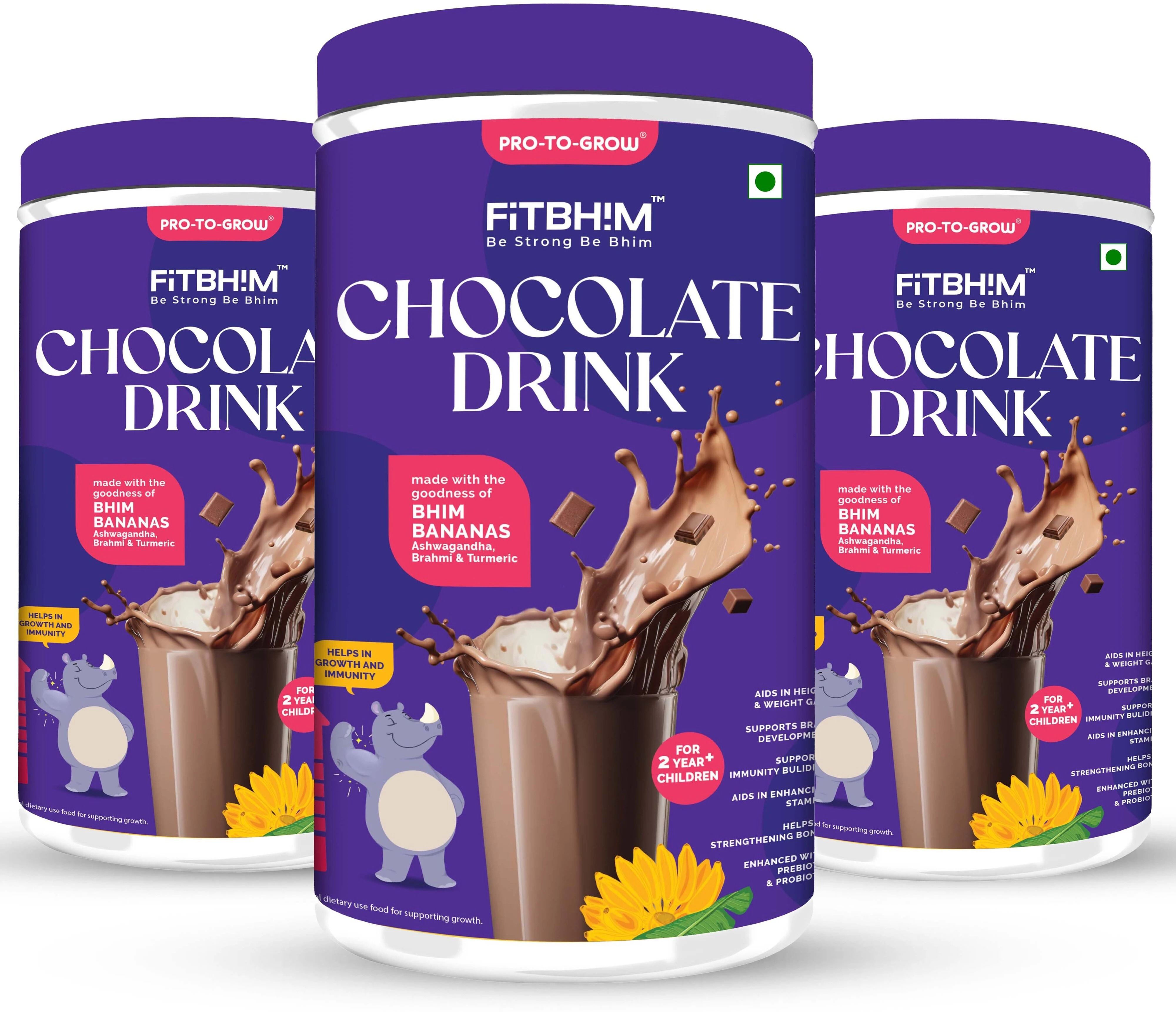 Fitbhim Chocolate Drink Pack of 3 (