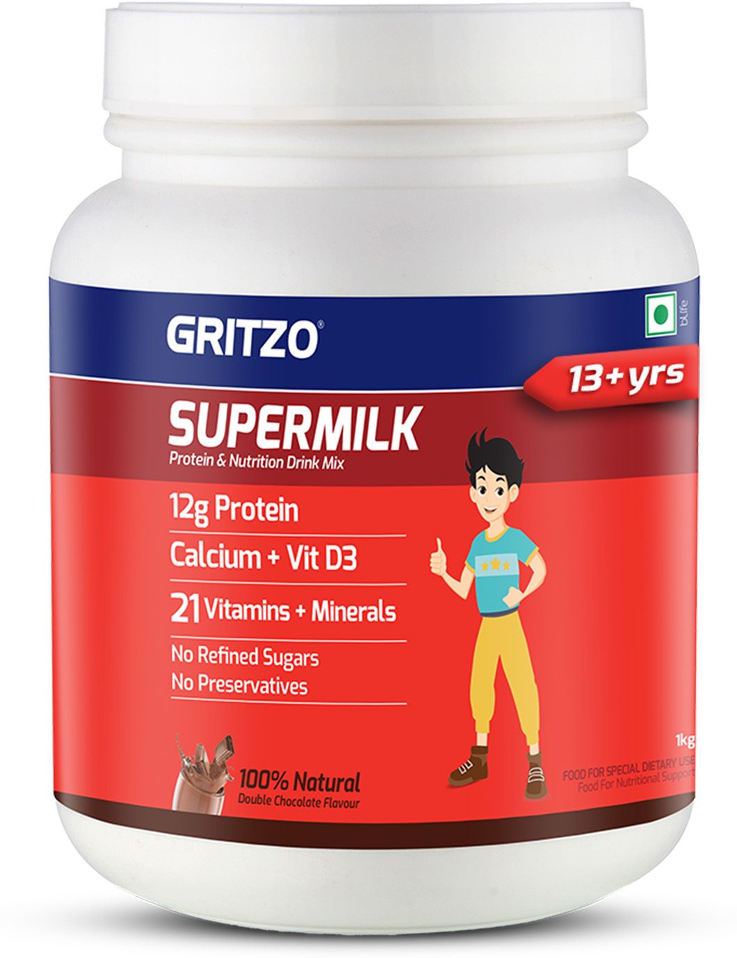 gritzo SuperMilk Daily Nutrition (13+y Teen Athletes), 12g Protein (Double Chocolate)-picture-22