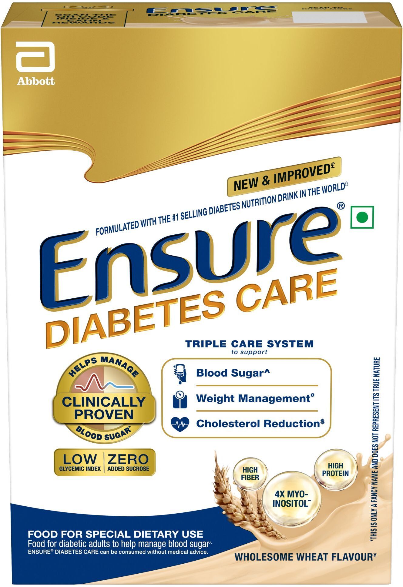 ensure Diabetes Care- High Protein, High Fibre & 4X Myo-Inositol | Wheat Flavour-picture-18