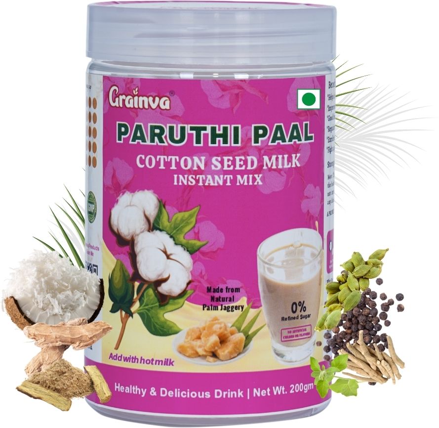grainva Paruthi Paal Milk Mix Powder Cotton Seed Health Drink For Kid's & Adult's-picture-17