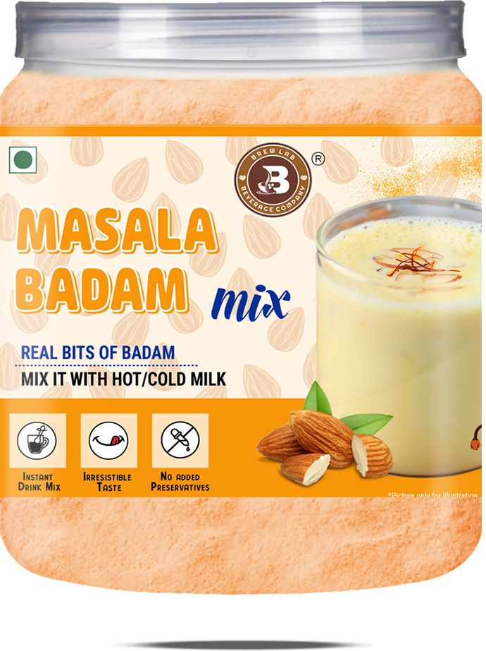 brew lab Instant Masala Badam Mix Goodness Of Badam For Strong Bones & Healthy Digestion-picture-22