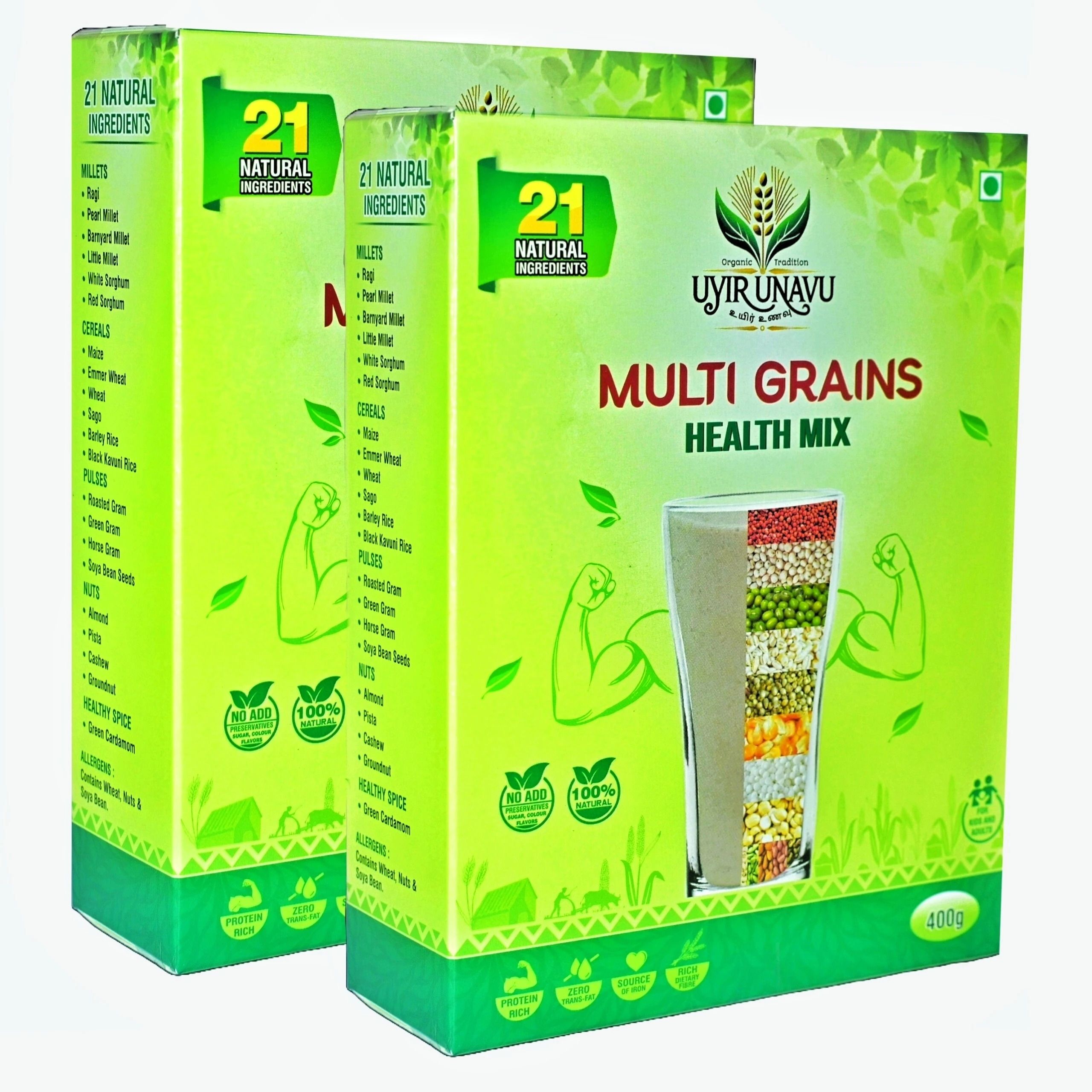 uyir unavu organic foods Multi Grains Health Mix Powder for Kids & Adults | 21 Natural Ingredients-picture-29