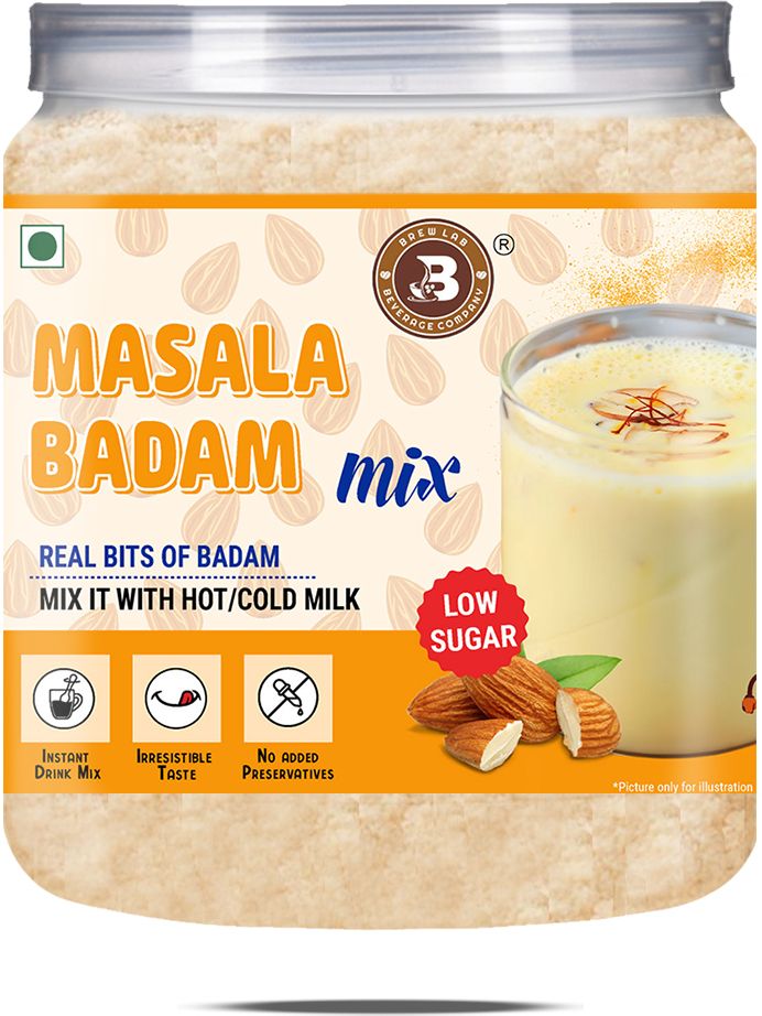 Masala Badam Mix Low Sugar Irresistible Taste Instant Drink Mix For Strong Bones-image-16