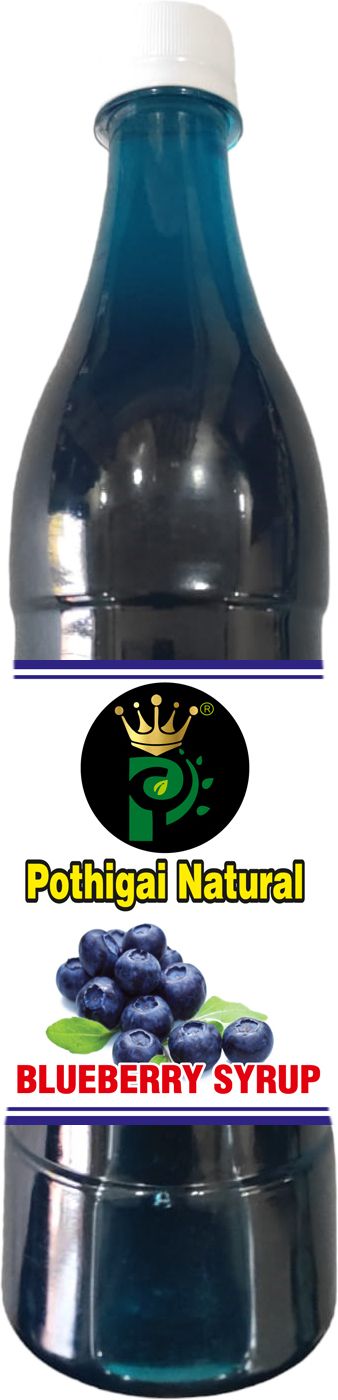 pothigai natural Blueberry Syrup 750 ml /Energy Booster/Sweet and Healthy Drink/Summer Drink-picture-34