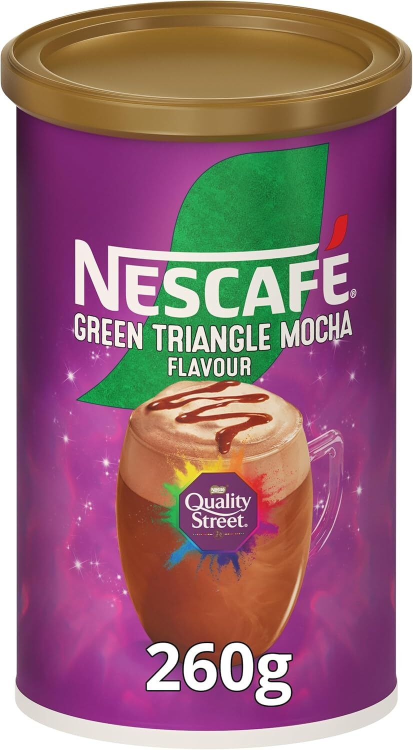 NESCAFÉ Green Triangle Mocha Flavor Instant Coffee Tin - Delightful in Every Sip-image-1