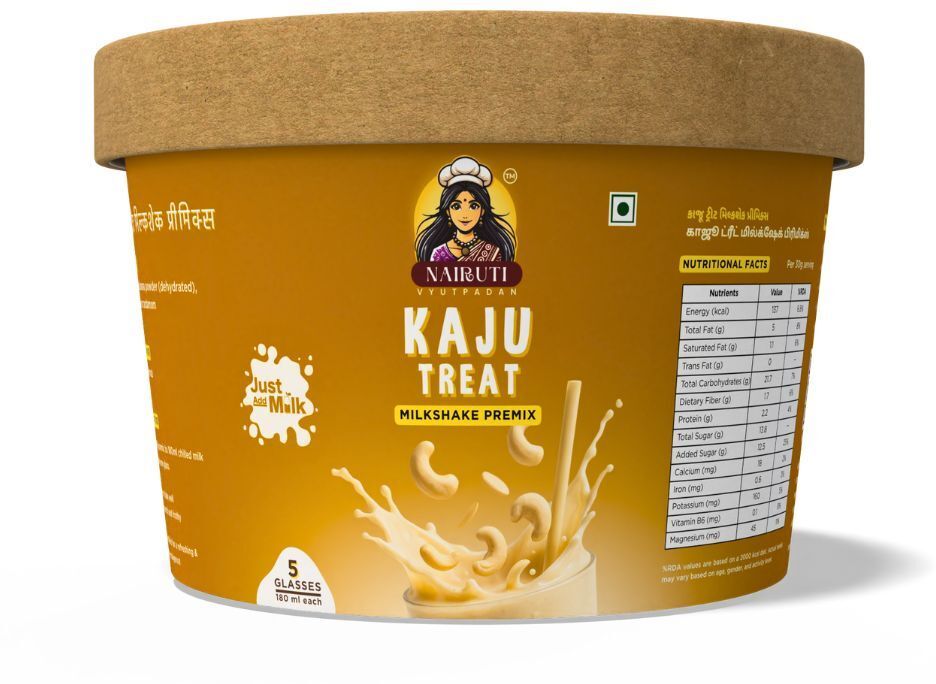 Kaju Treat Milkshake Drink Mix | Rich Cashew Shake Powder | Instant Mix-image-30