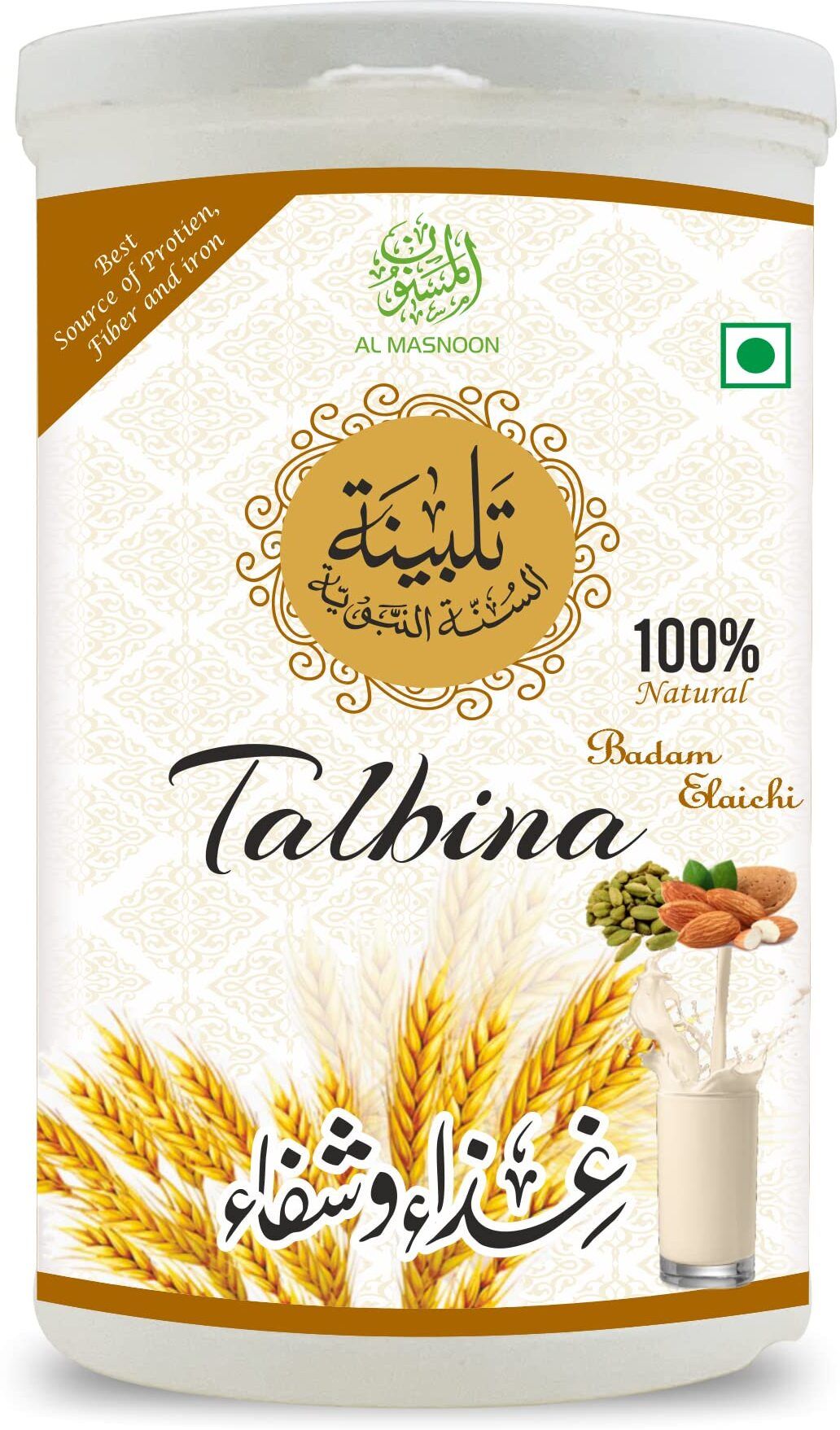 almasnoon Talbina with Badam Elaichi - Pack of 1 (300 g)-picture-18