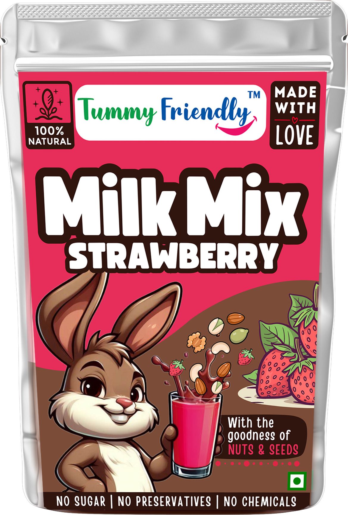 tummyfriendly foods Tummy Friendly Strawberry Milk Mix for Kids & Babies. No Sugar No Preservatives-picture-13