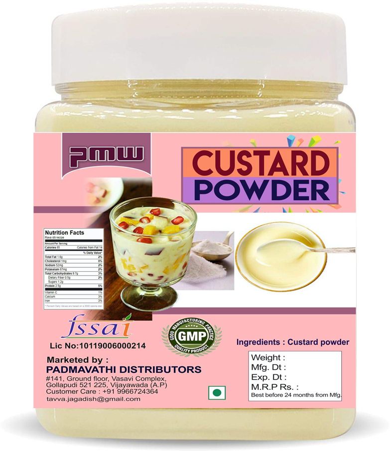 pmw Grade A Quality - Custard Powder - for Cakes Pies Cream - 500 Grams-picture-22