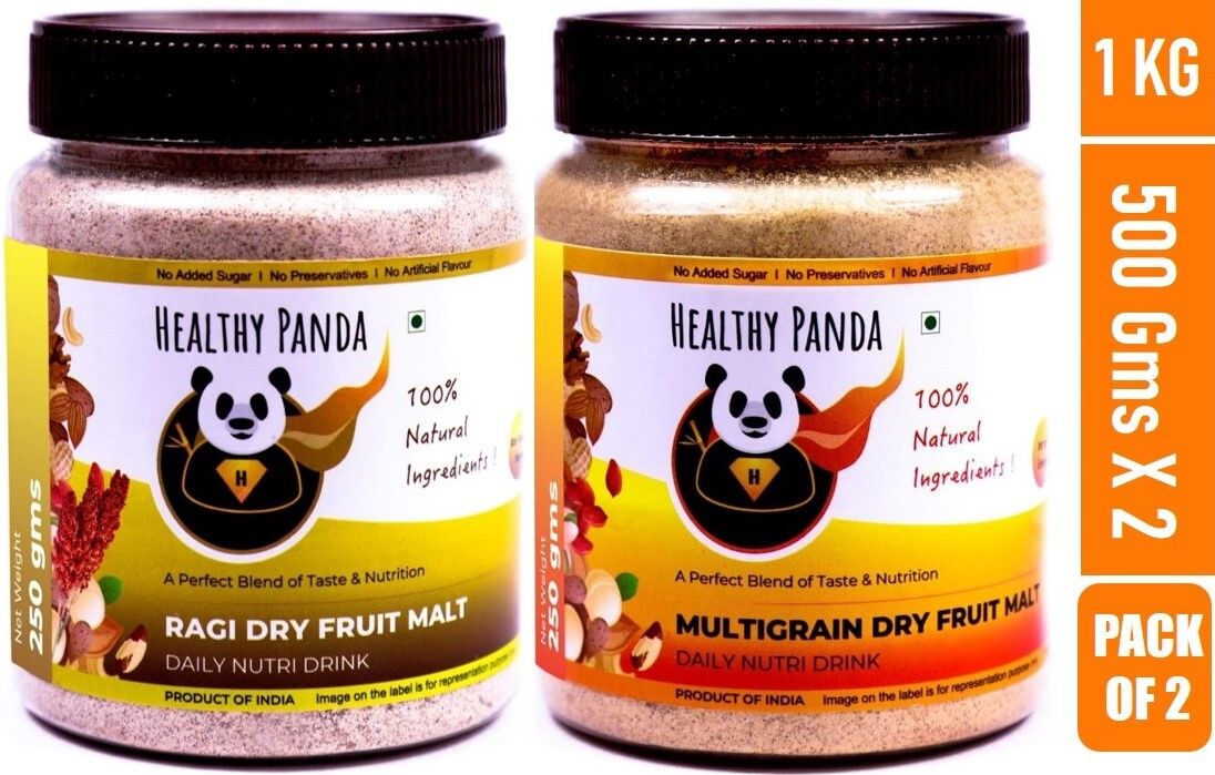 healthy panda Sprouted sugar free health drinks mix combo (Dryfruit powder mix)- 1Kg-picture-35