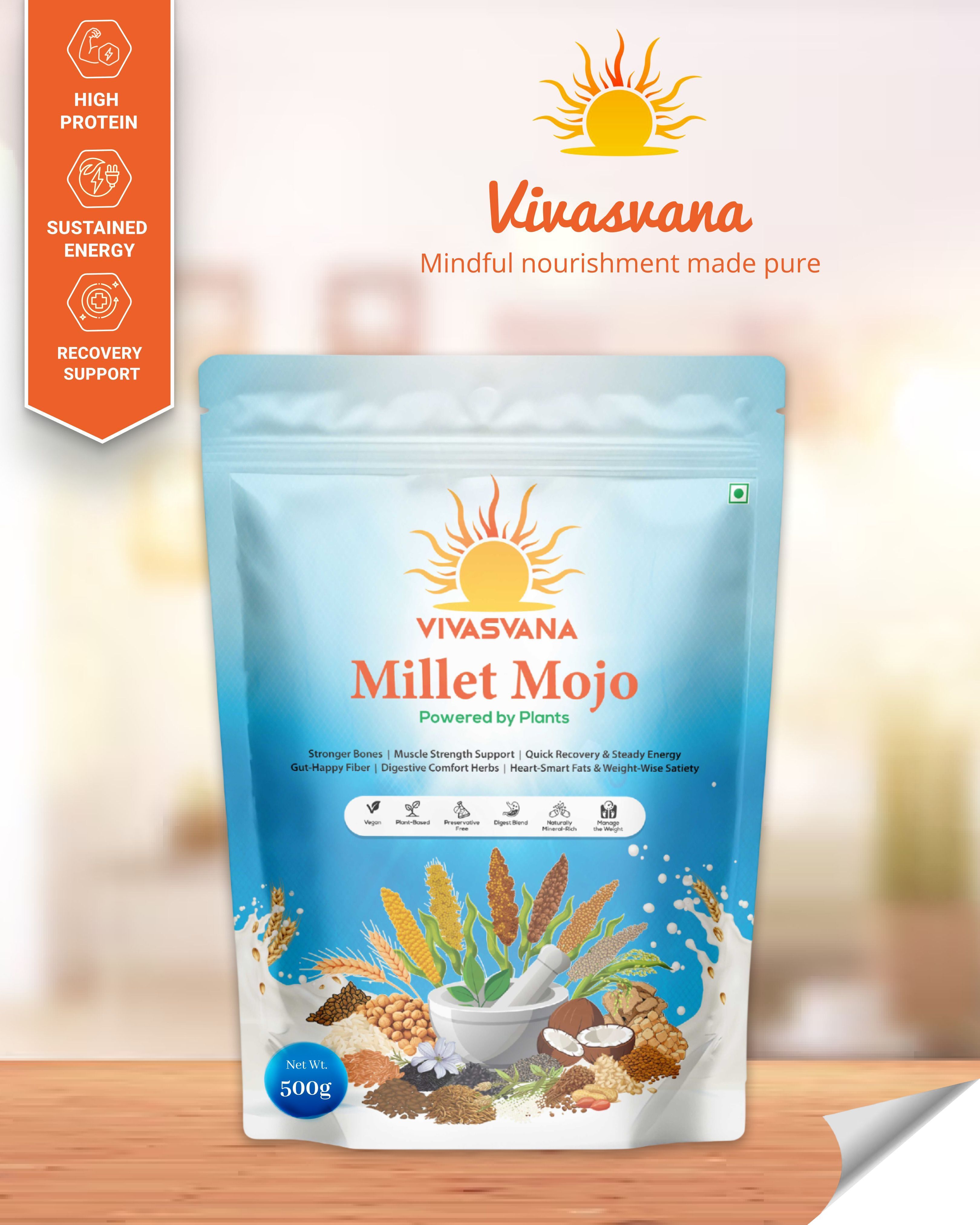 vivasvana Millet Mojo Nutrition Mix I High Protein I High Fibre I Plant-Based Nutrition-picture-40