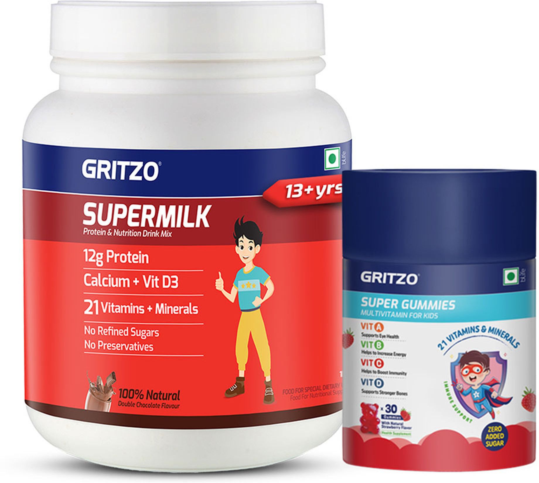 gritzo SuperMilk Daily Nutrition (13+y Teen Athletes), 12g Protein with Super Gummies-picture-47