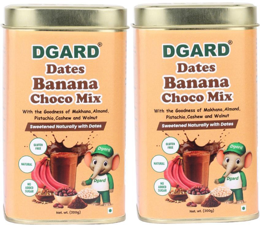 dgard Dates Banana Choco Milk Mix | Pack of 2 | 200g x 2-picture-15