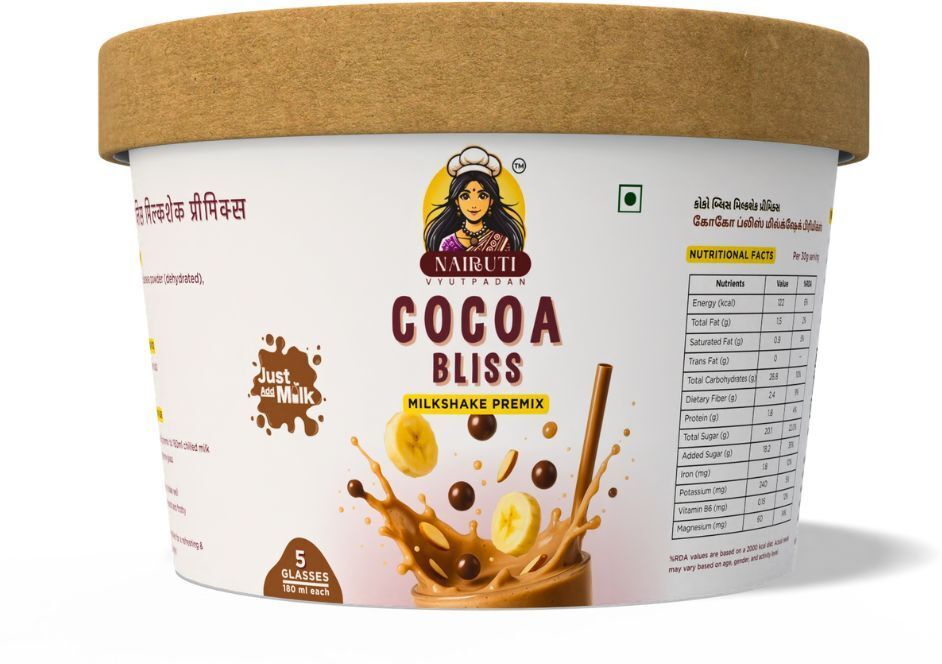 Cocoa Bliss Milkshake Premix | Rich Chocolate Drink Mix | Instant Shake-image-9
