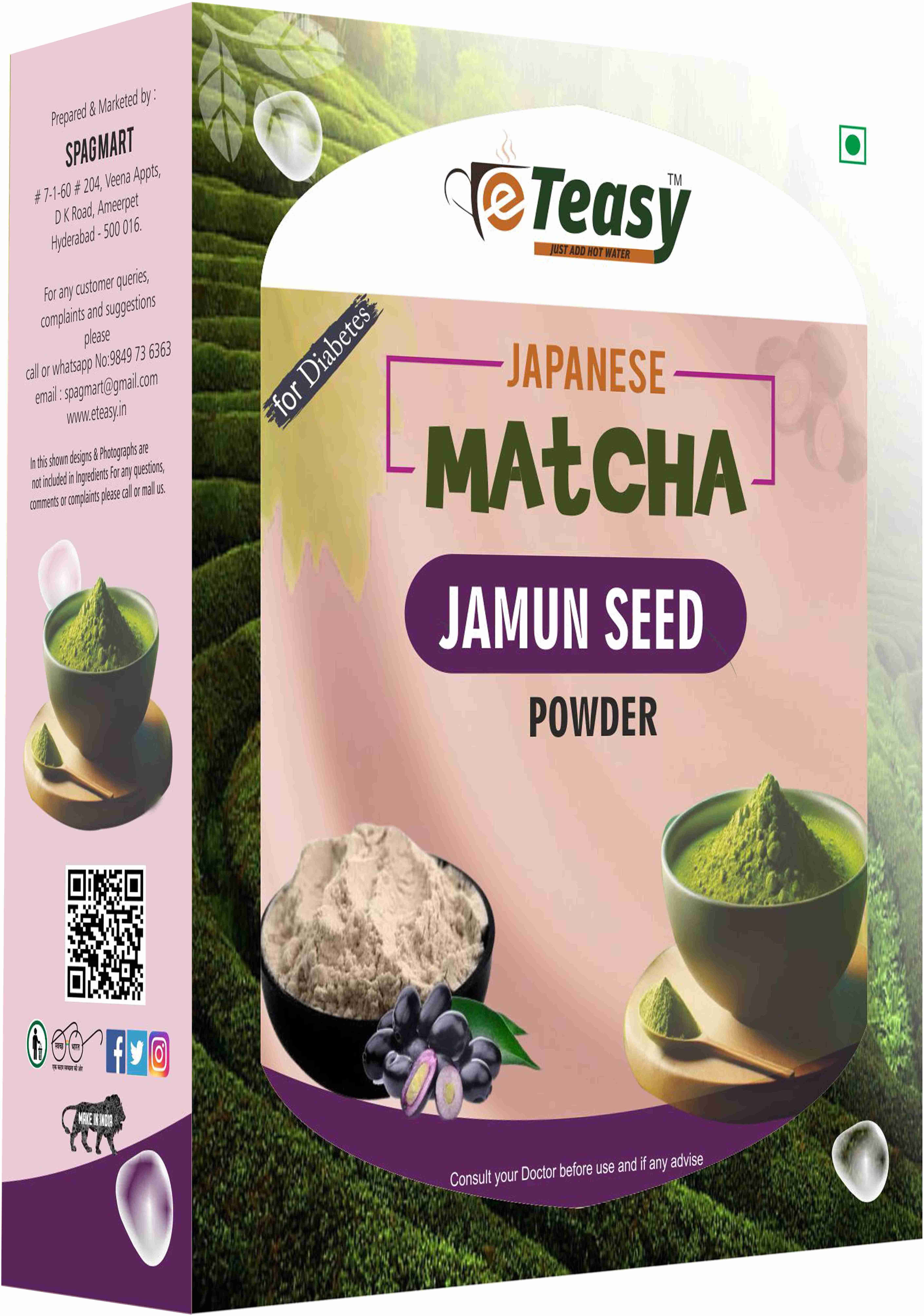 Matcha JAMUN NEREDU Cumini Black Plum Beej Seeds Powder for healthy digestion-image-9