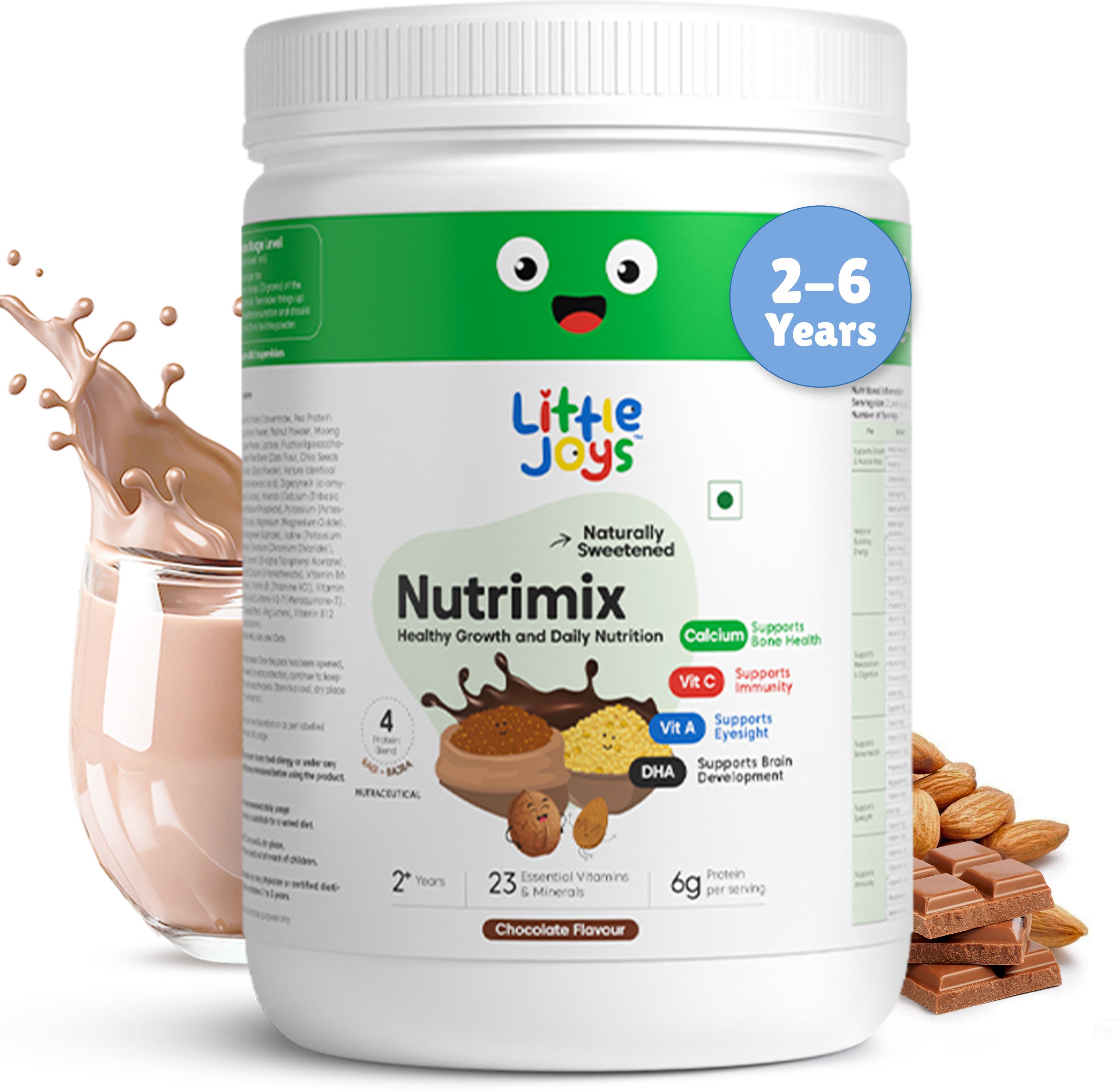 little joys Chocolate Nutrimix for Kids 2-6 Years | Better Immunity & Strength | 6g Protein-picture-26