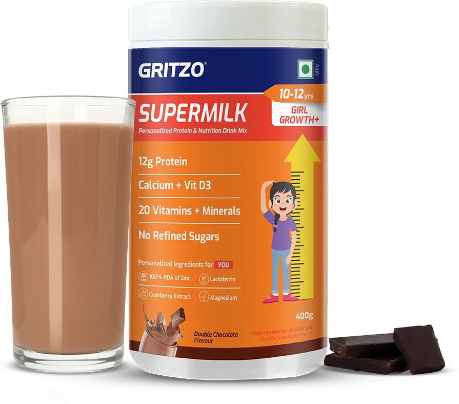 gritzo SuperMilk Growth+ (10-12y Girls), 12g Protein (Double Chocolate)-picture-45