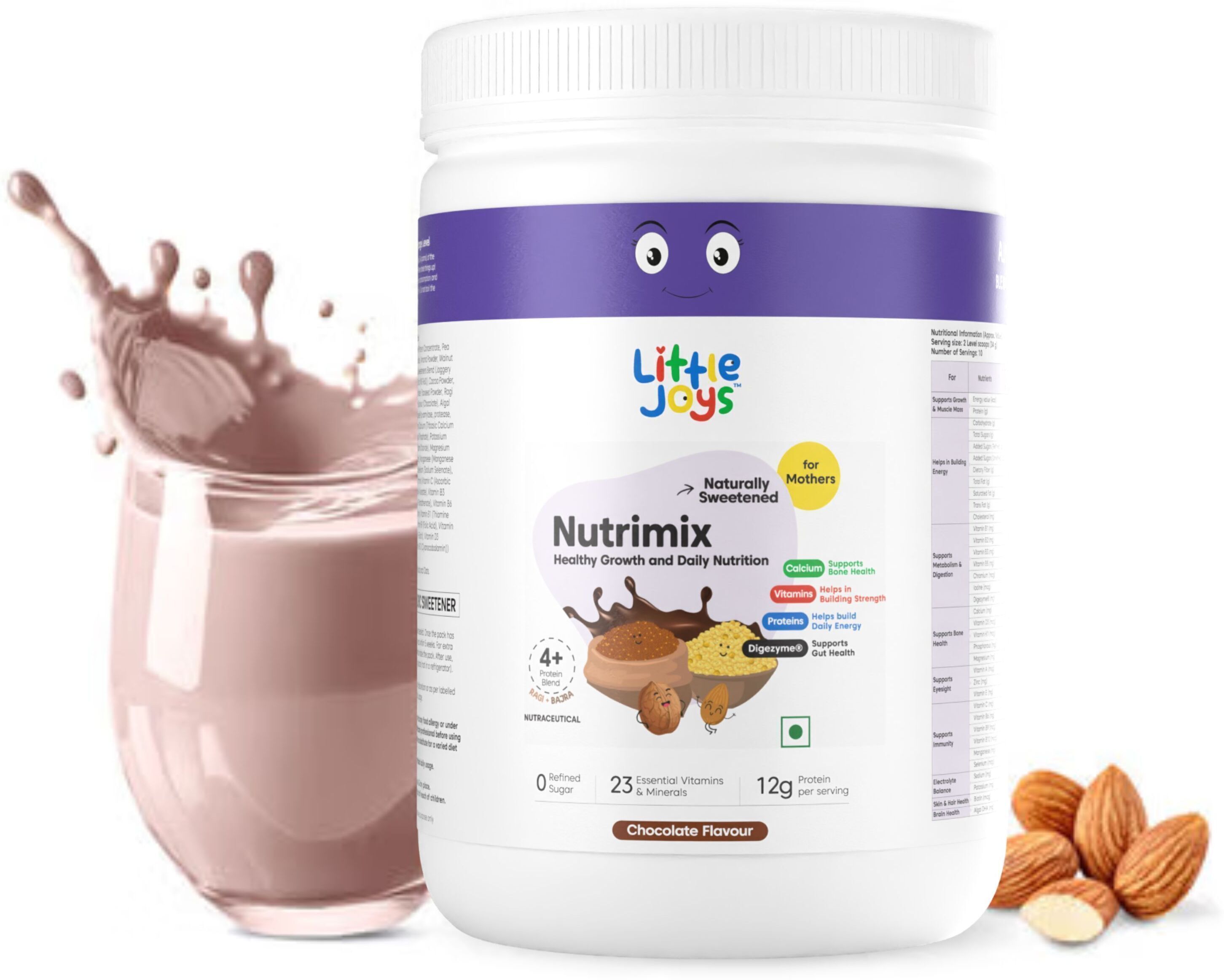 little joys Nutrimix For Mothers |Nutrition Drink For Women|Supports Bone, Muscle&Gut Health-picture-26