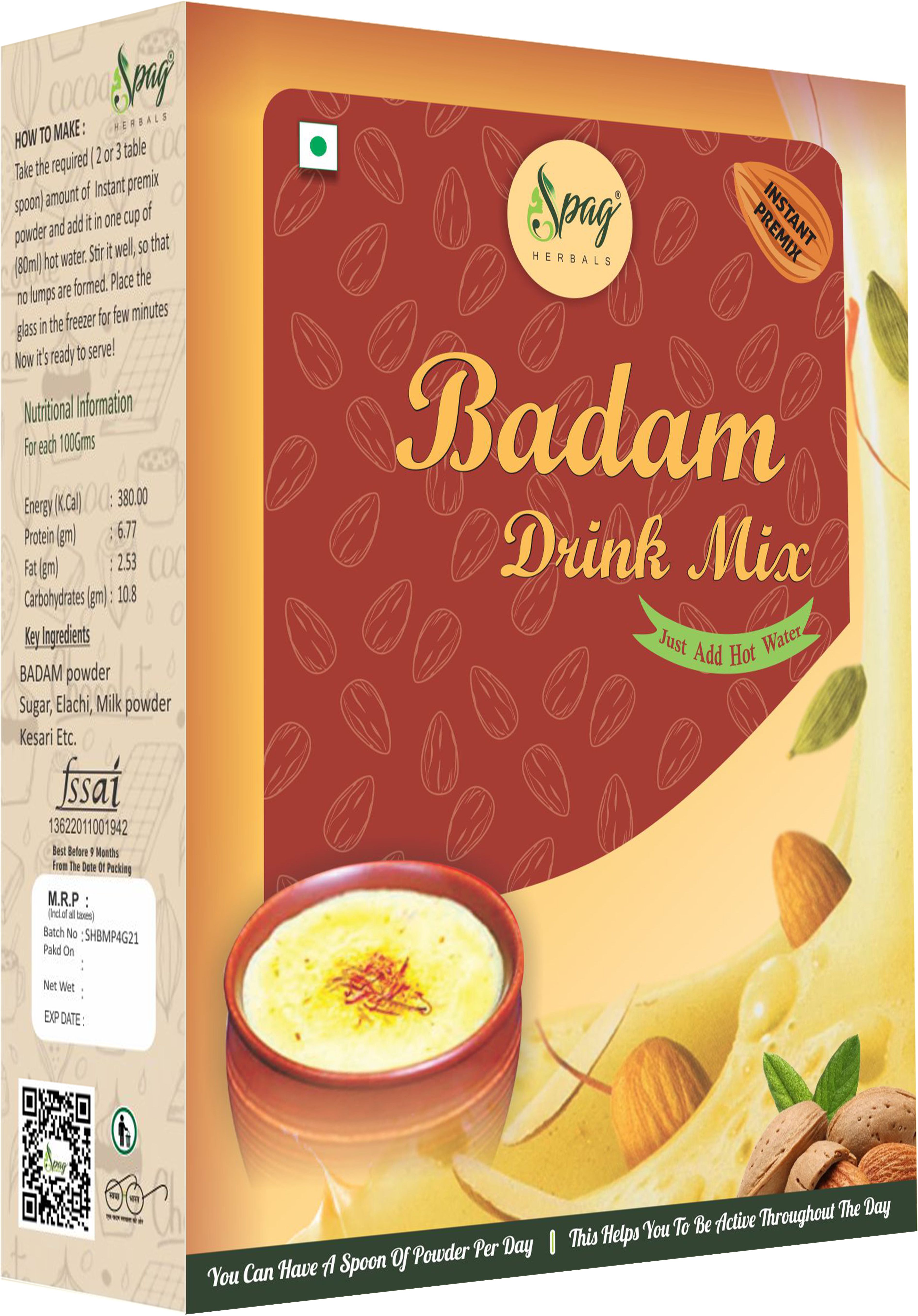 Instant saffron Badam Nuts seeds mix with milk nutritious healthy powder-image-31