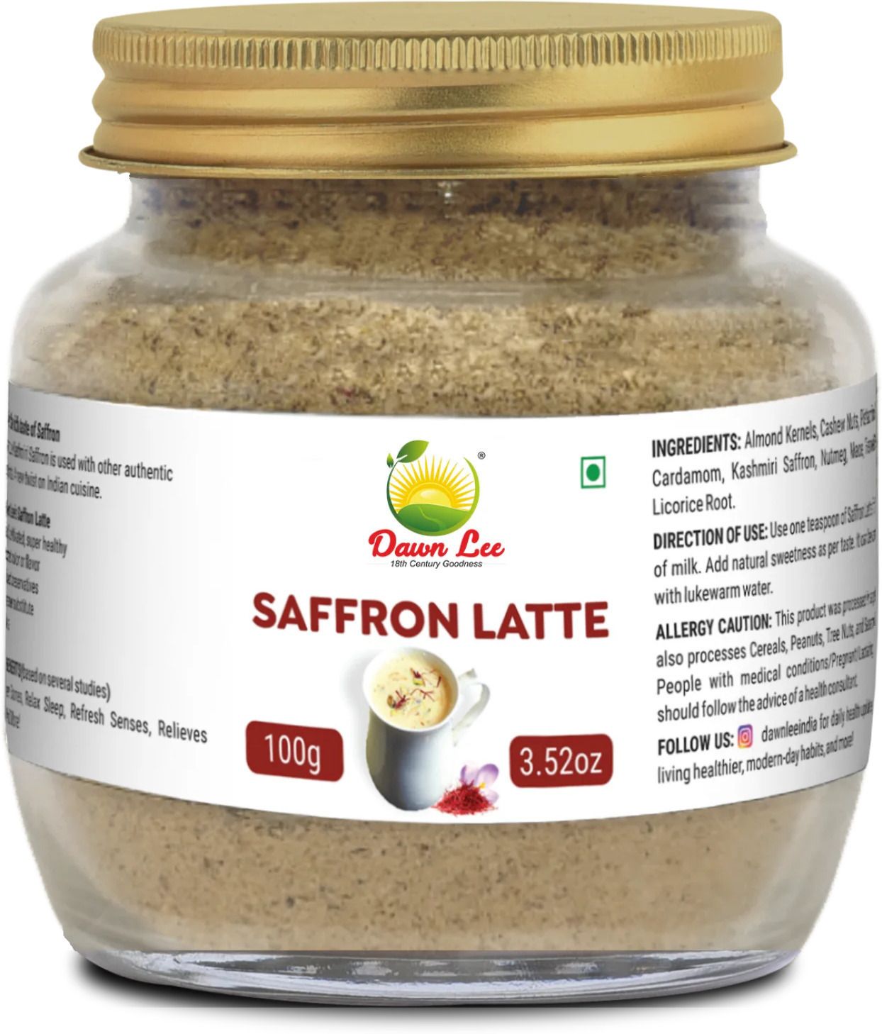 Saffron Latte Kesar Doodh Masala Relaxing Drink Enrich With Memory Booster-image-34