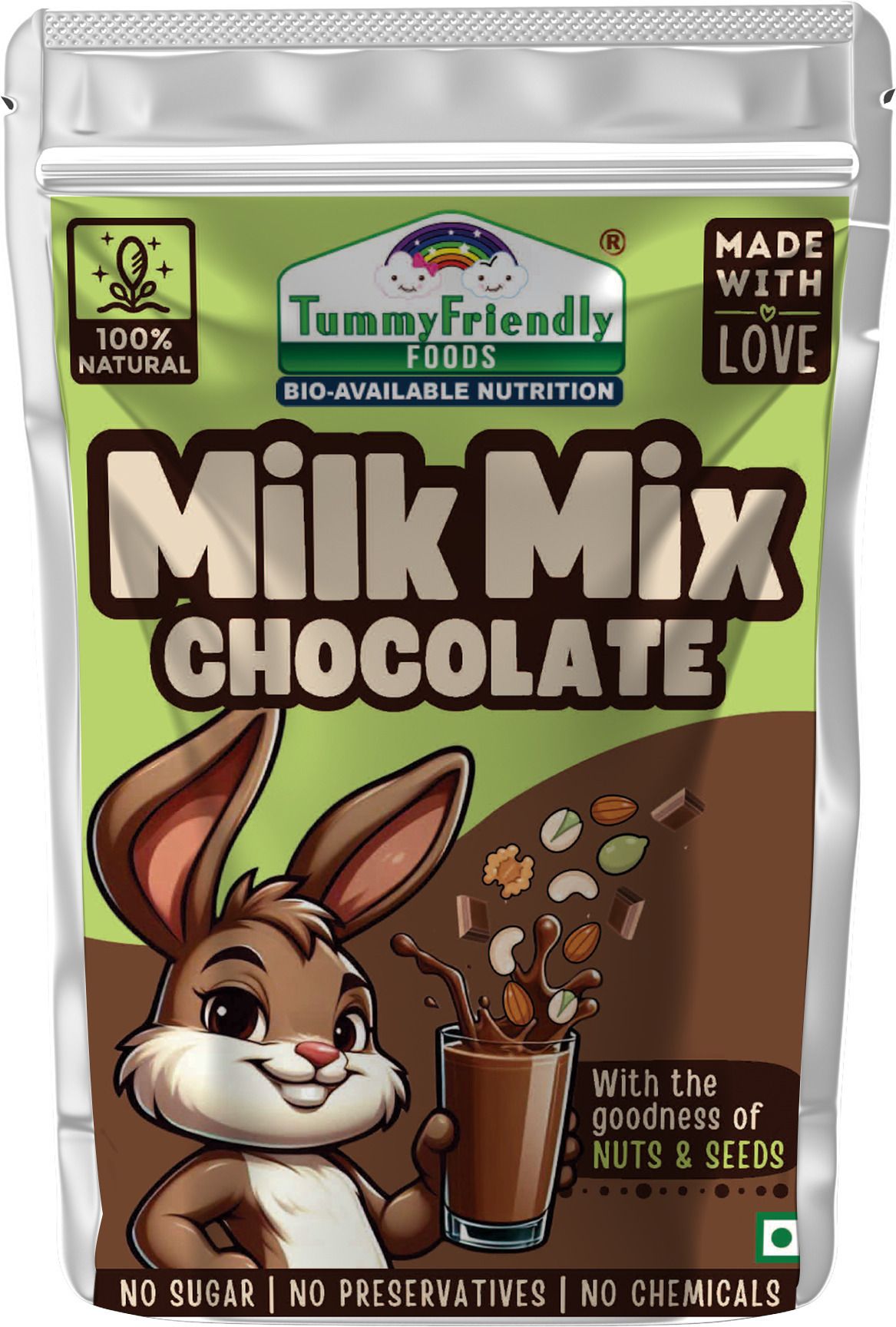 tummyfriendly foods Tummy Friendly Chocolate Milk Mix for kids & 1 ,2 year Baby - 100g Trial Pack-picture-40