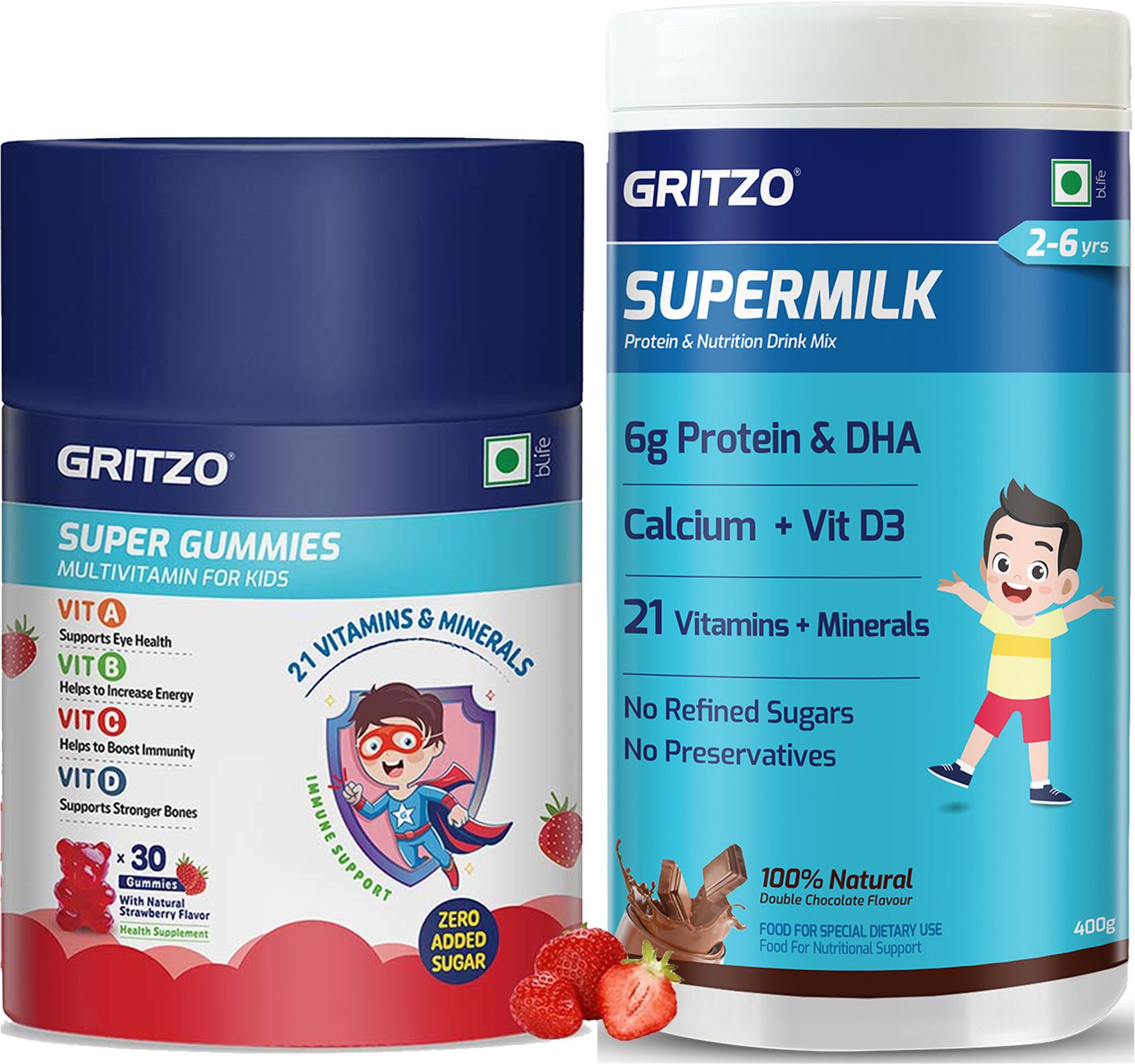 gritzo SuperMilk Daily Nutrition (2-6y), 6g Protein with Super Gummies-picture-14
