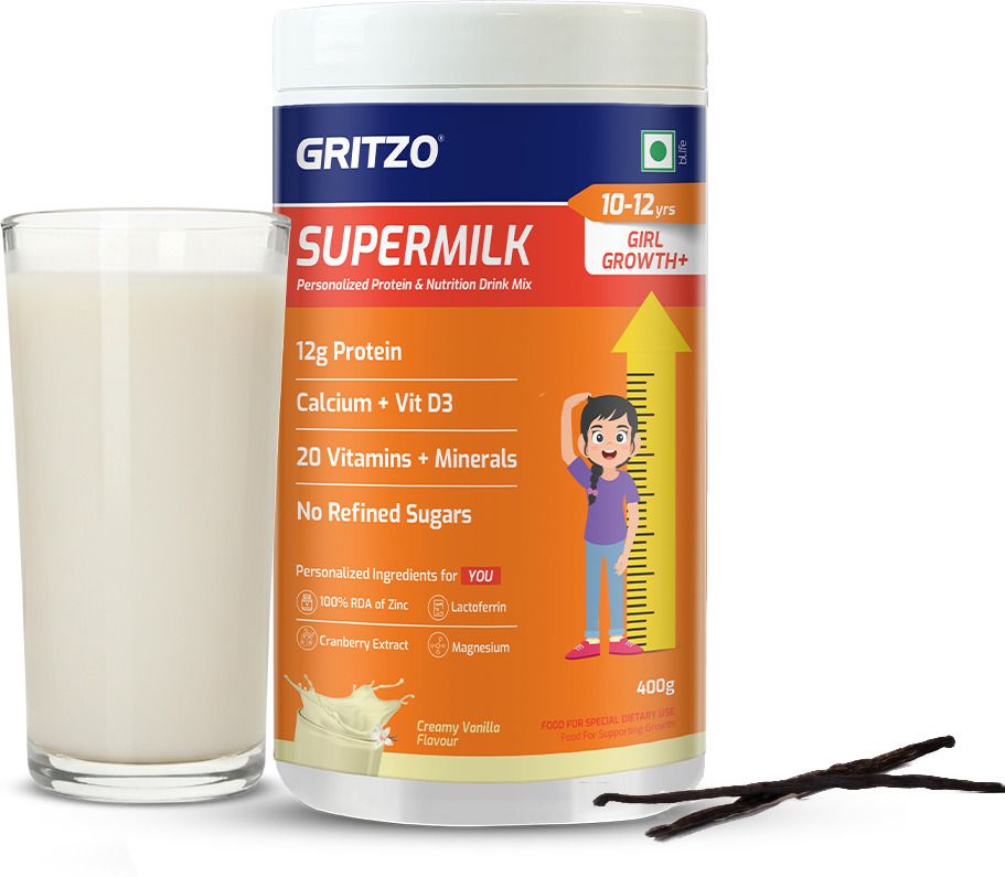 gritzo SuperMilk Growth+ (10-12y Girls), 12g Protein (Creamy Vanilla)-picture-28