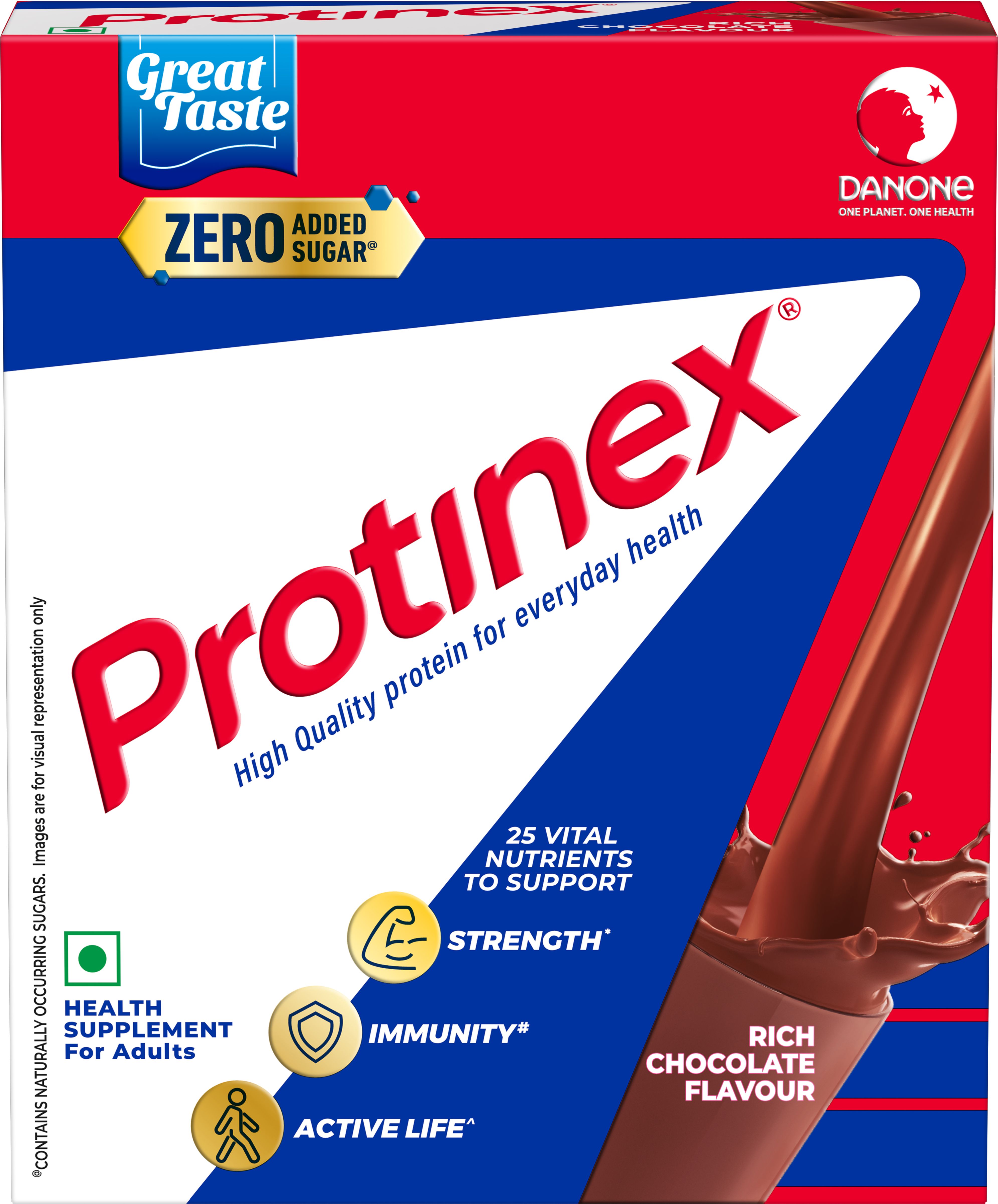 Rich Chocolate Nutrition Drink Powder with Protein for Strength & Energy