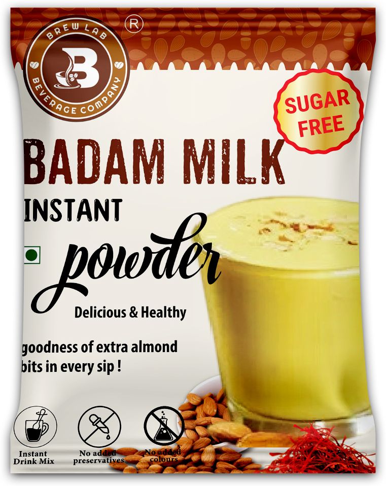 brew lab Delicious & Healthy Badam Milk Powder Sugar Free | Goodness Of Real Almonds |-picture-18